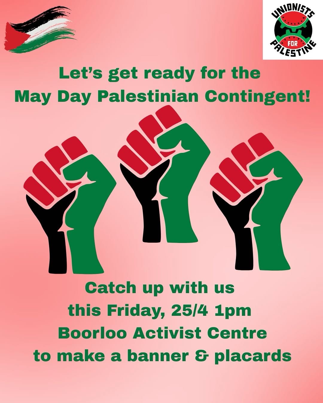 Unionists For Palestine WA Crafternoon