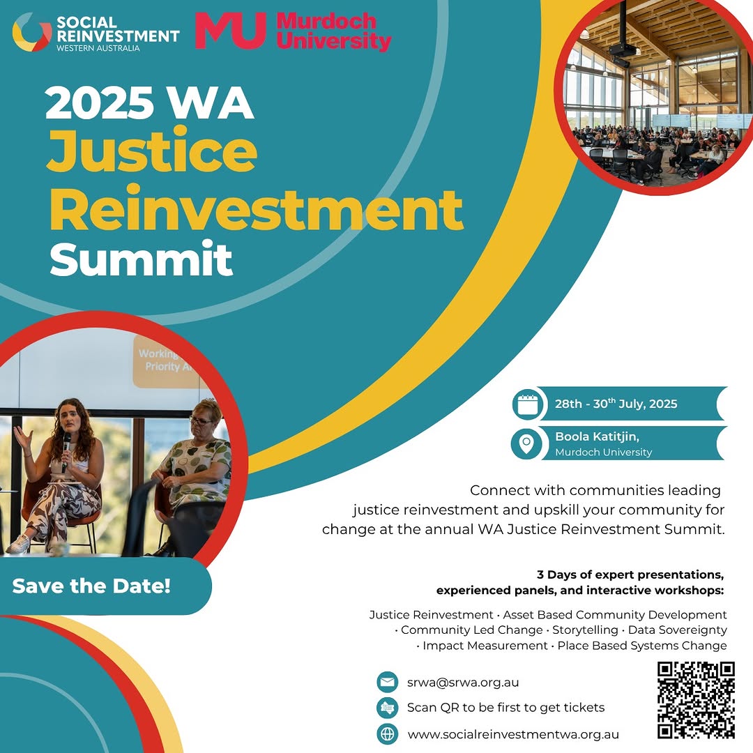 📣 WA Justice Reinvestment Summit 2025 – Tickets Available Now! 📣