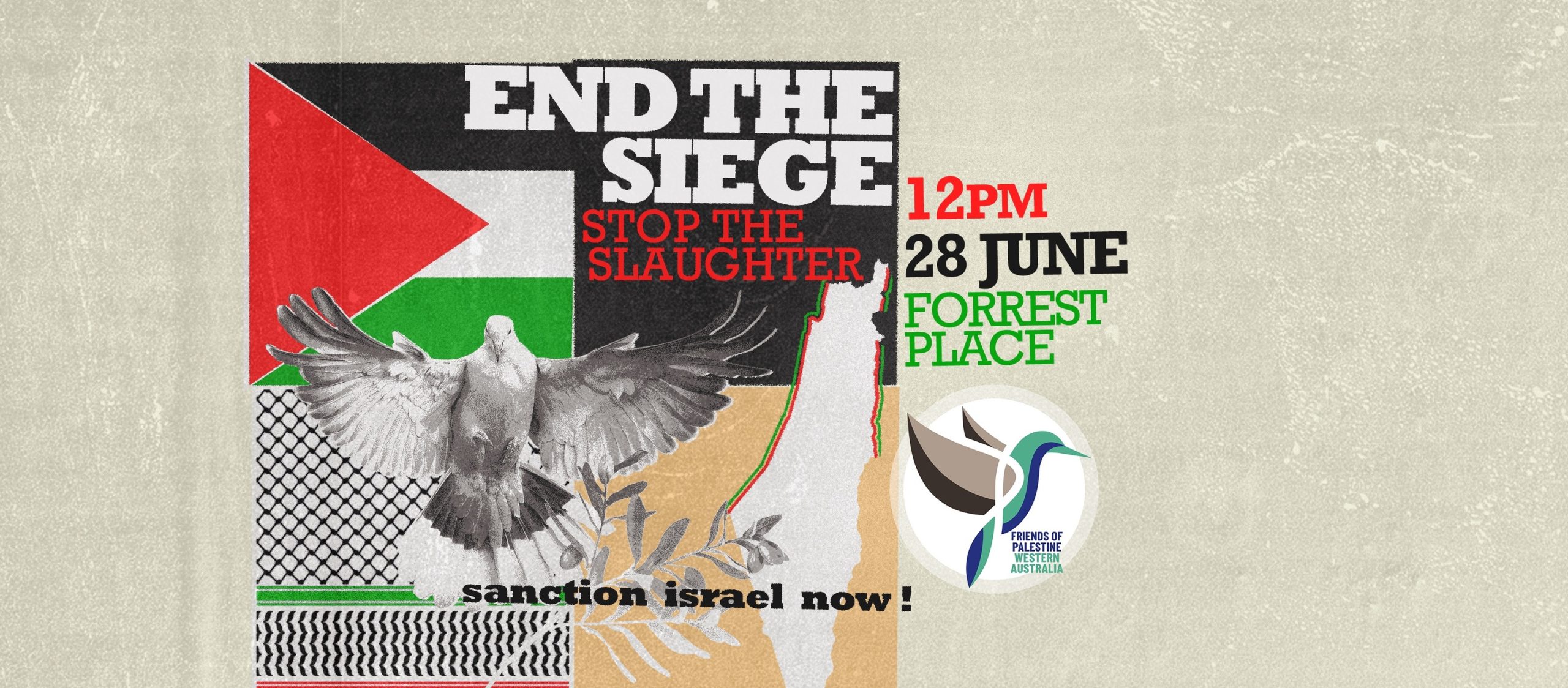 End the siege, stop the slaughter, sanction Israel now!