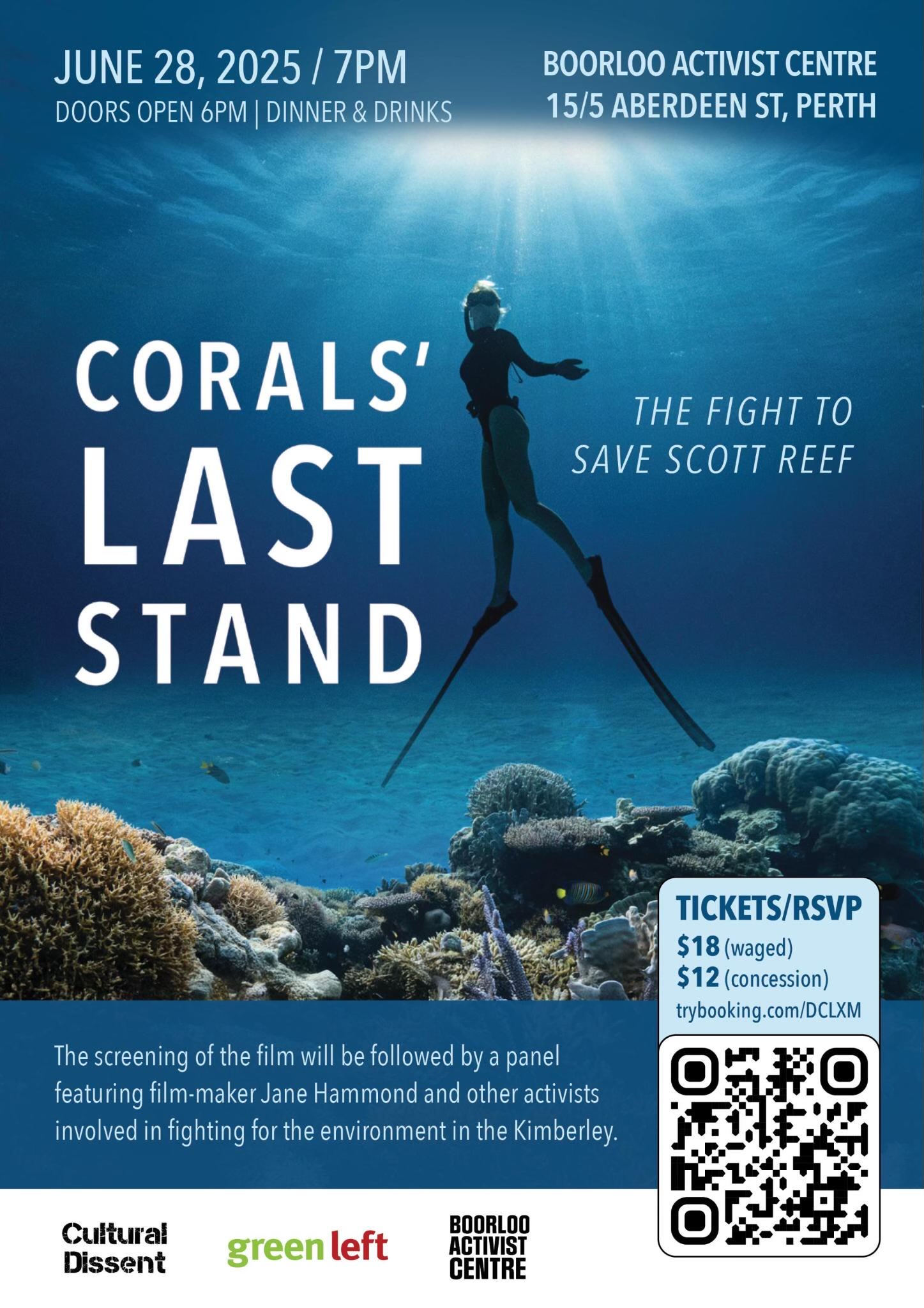 Cultural Dissent Movie Night: Corals’ Last Stand