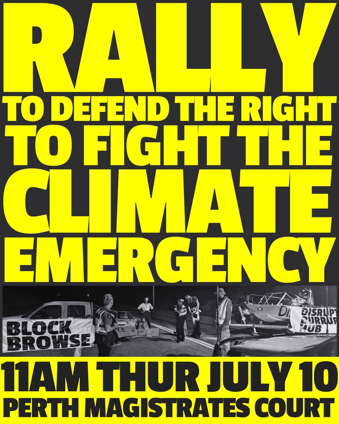 THIS THURSDAY: RALLY TO DEFEND THE RIGHT TO FIGHT THE CLIMATE EMERGENCY