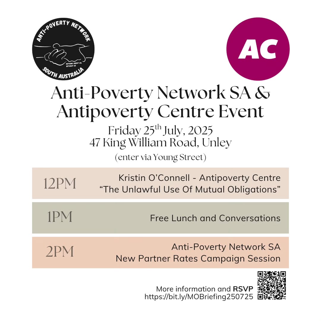 Anti-Poverty Network SA & Antipoverty Centre Event
