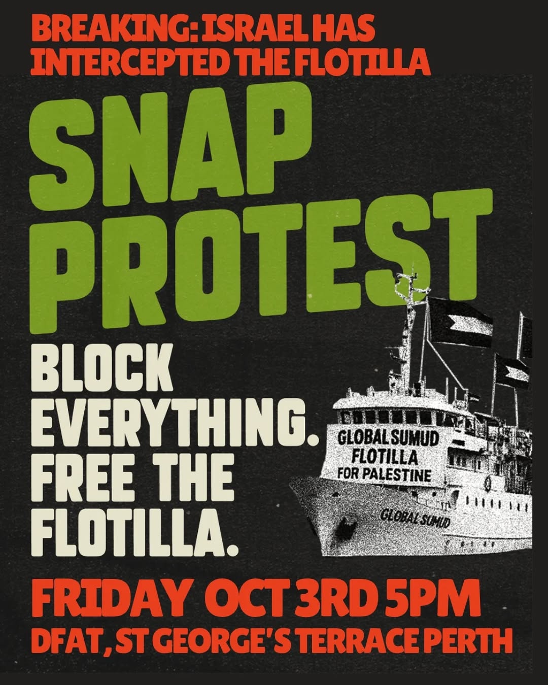 SNAP PROTEST: FREE THE FLOTILLA