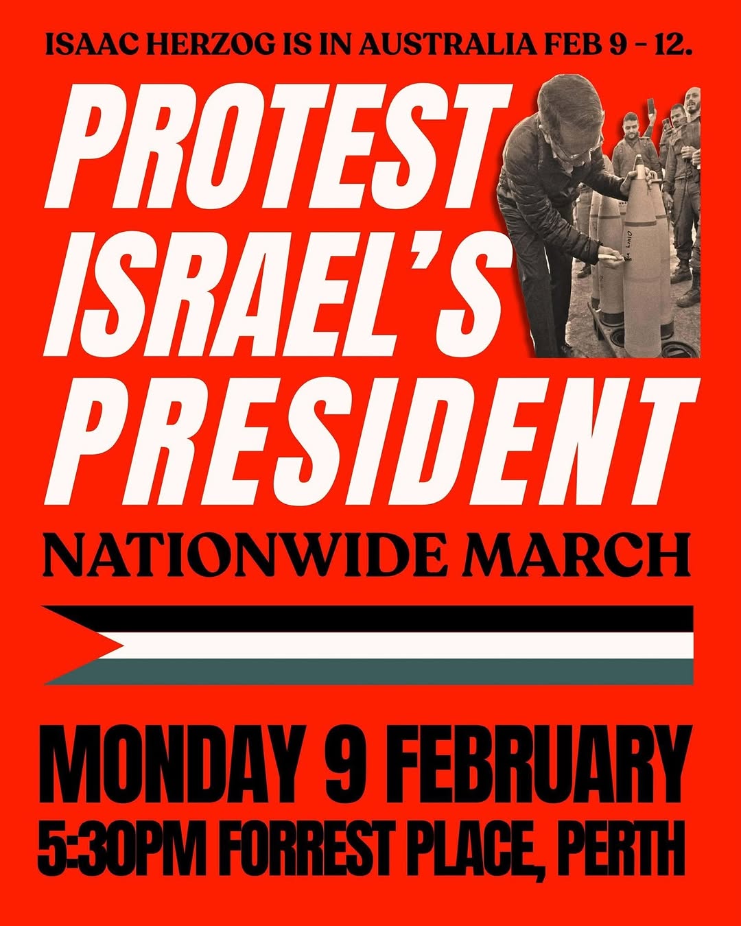 PROTEST ISRAEL’S PRESIDENT