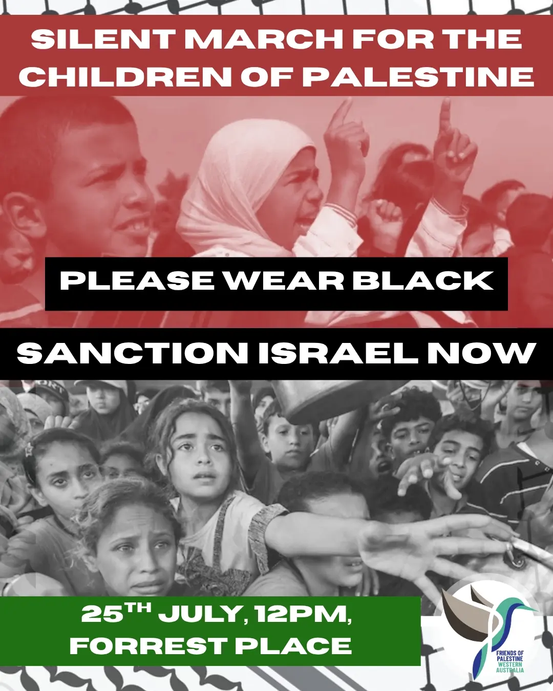 SILENT MARCH FOR THE CHILDREN OF PALESTINE