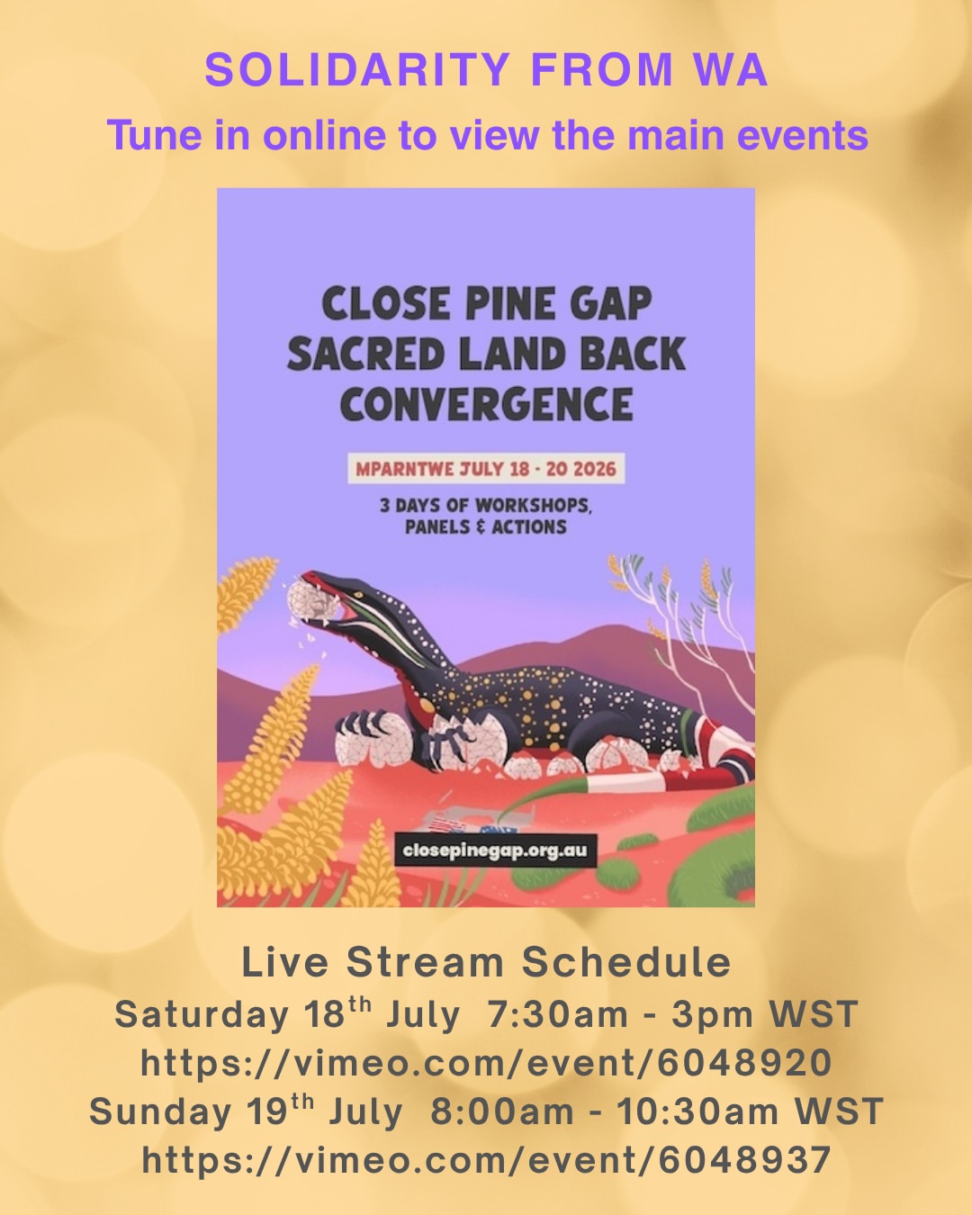 CLOSE PINE GAP SACRED LAND CONVERGENCE