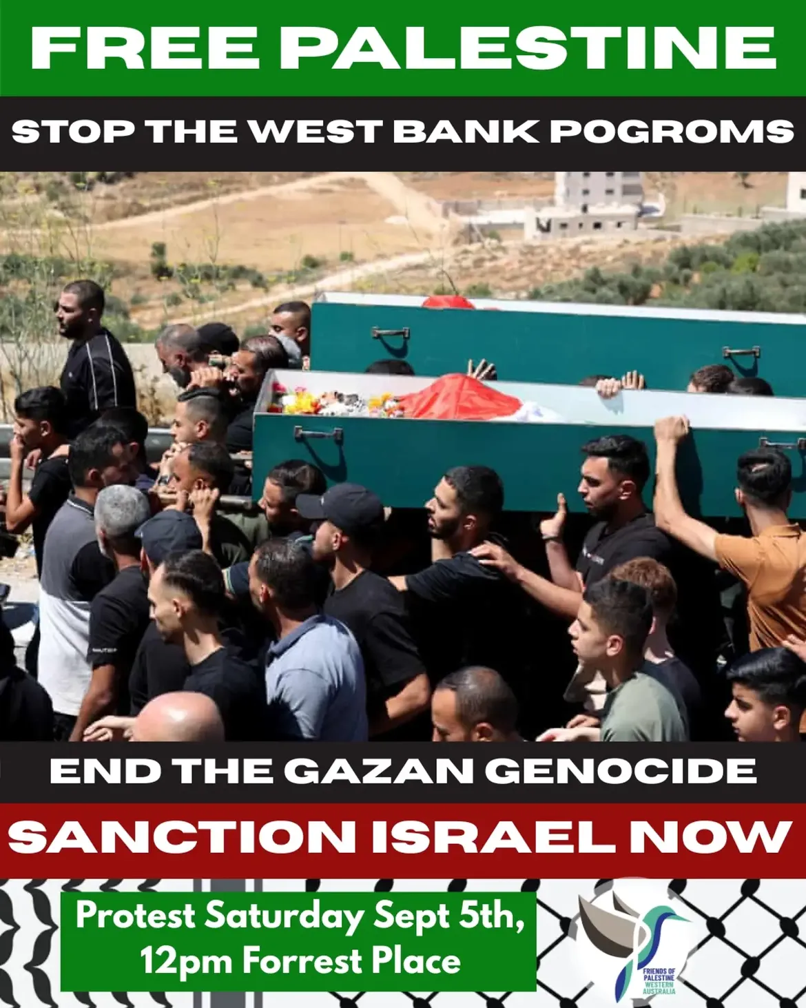 RALLY: FREE PALESTINE, SANCTION ISRAEL NOW